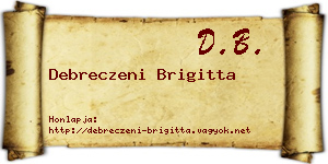 Debreczeni Brigitta névjegykártya